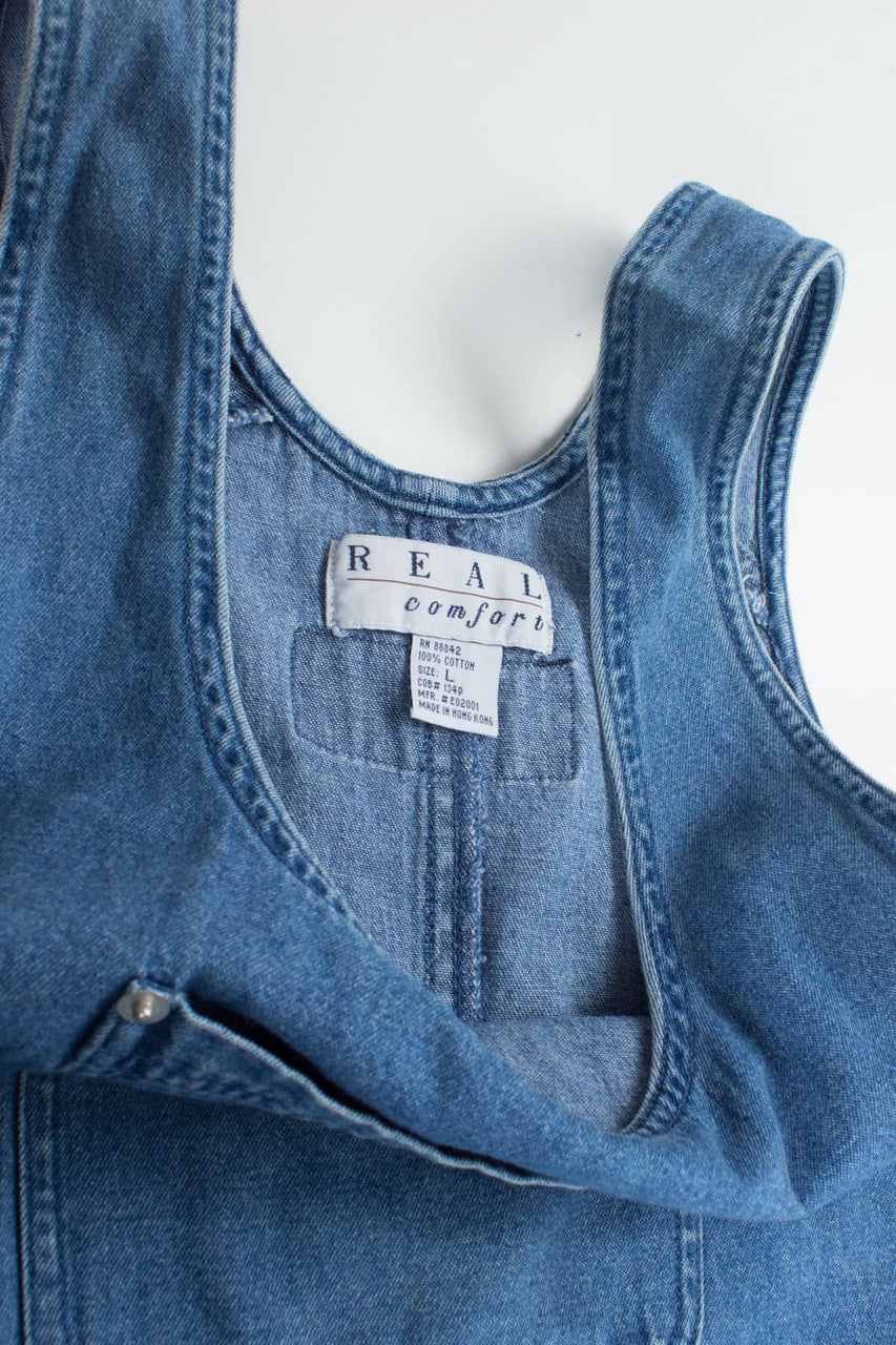 Vintage Denim Shift Maxi Dress