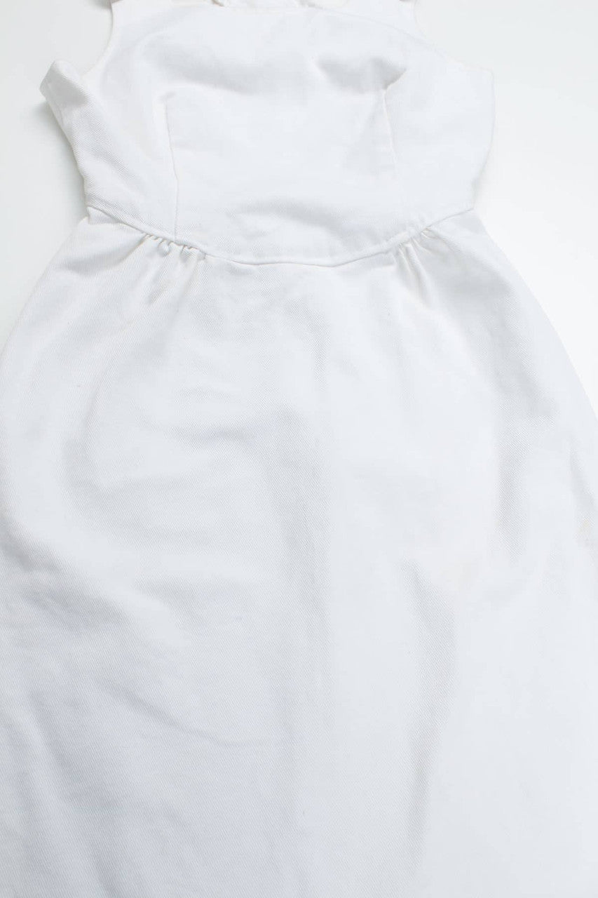 White Denim Sheath Dress