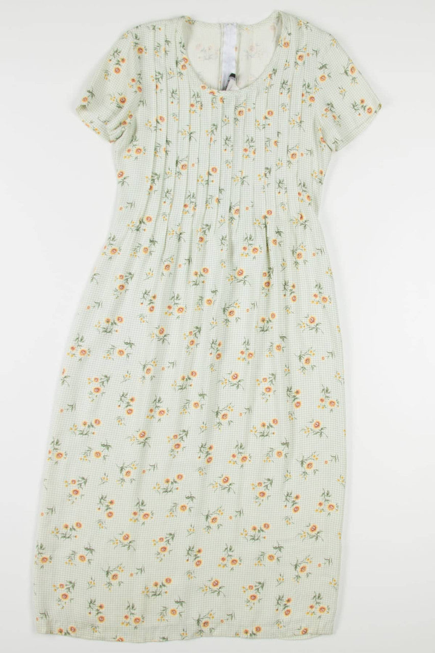 90s Plaid Sunflower Sundress
