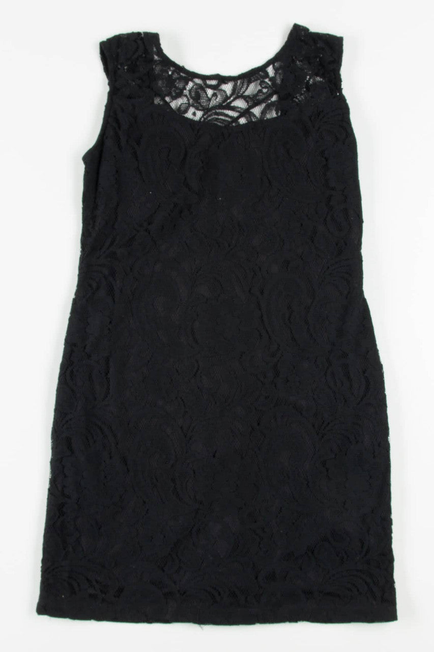 Black Lace Party Dress 675