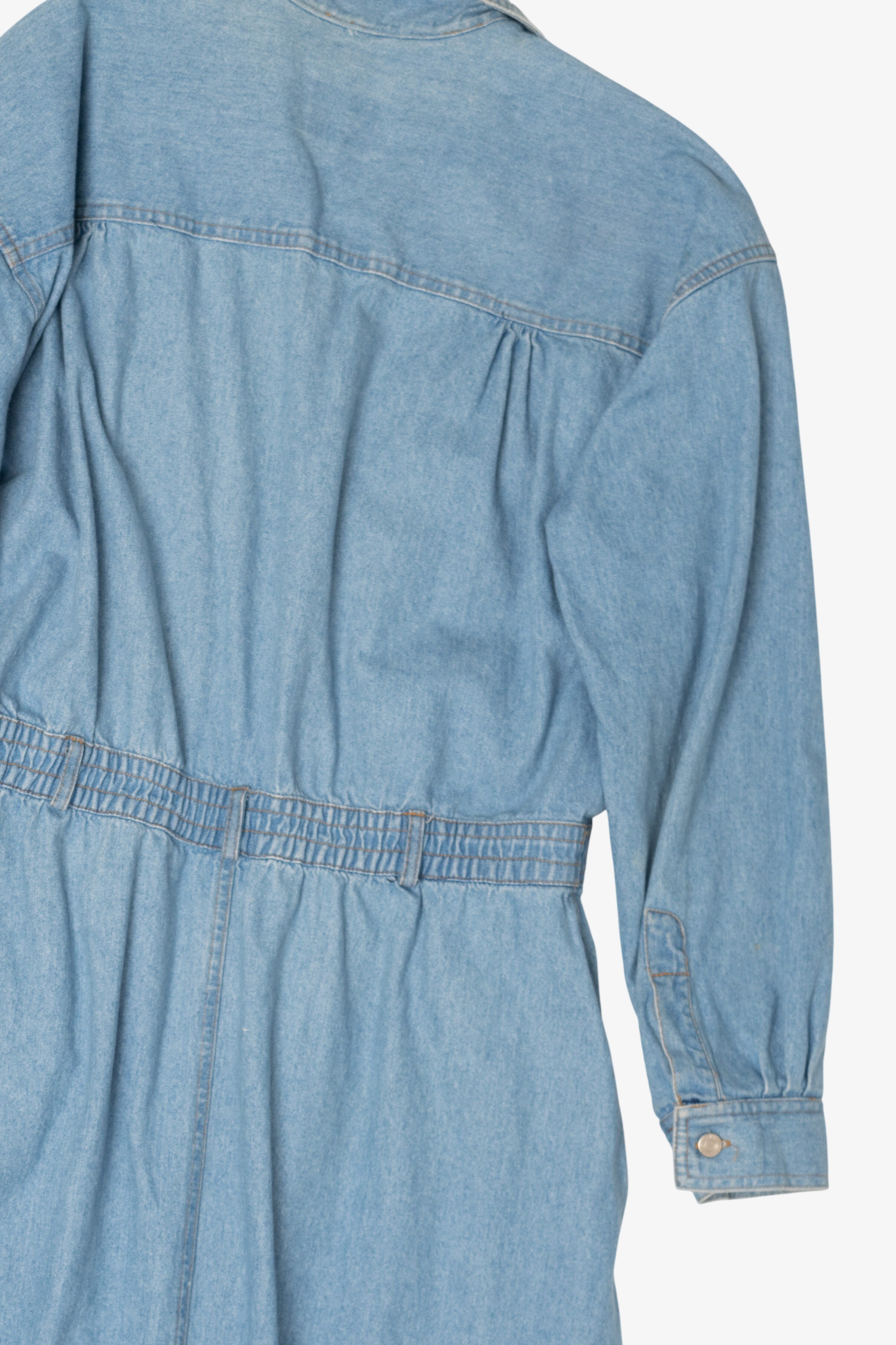 Vintage Leslie Fay Denim Shirt Dress (1990s)