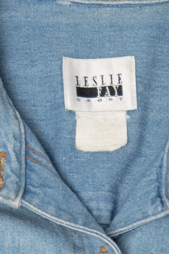 Vintage Leslie Fay Denim Shirt Dress (1990s)