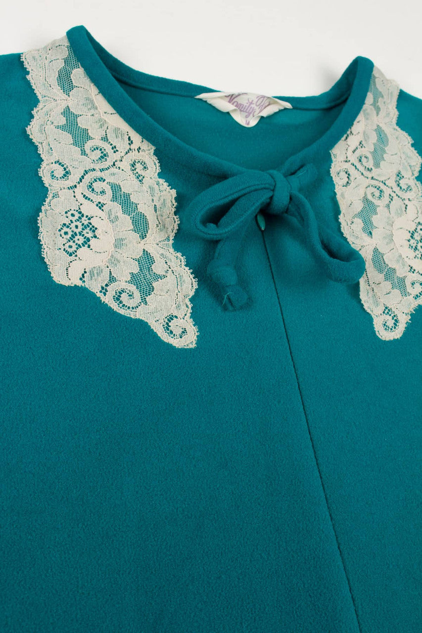 Teal Fleece Vanity Fair Night Gown