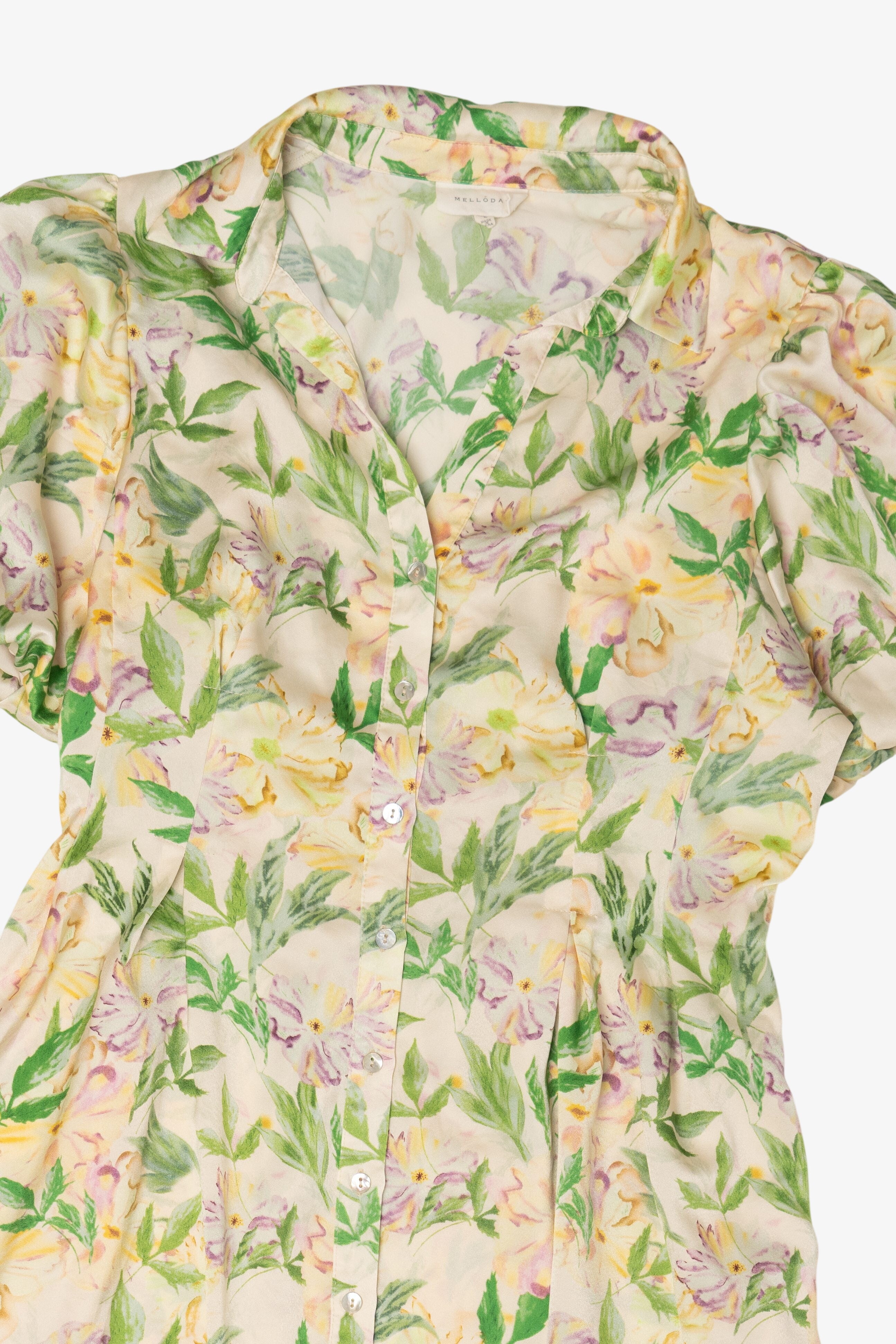 Recycled Melloday Floral Shirt Dress (2010s)