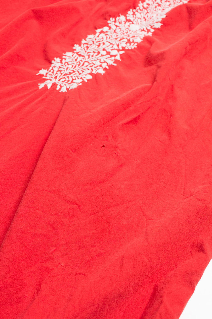Vintage Red & White Huipil Dress