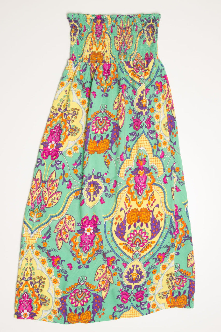 Mint Strapless Maxi Dress