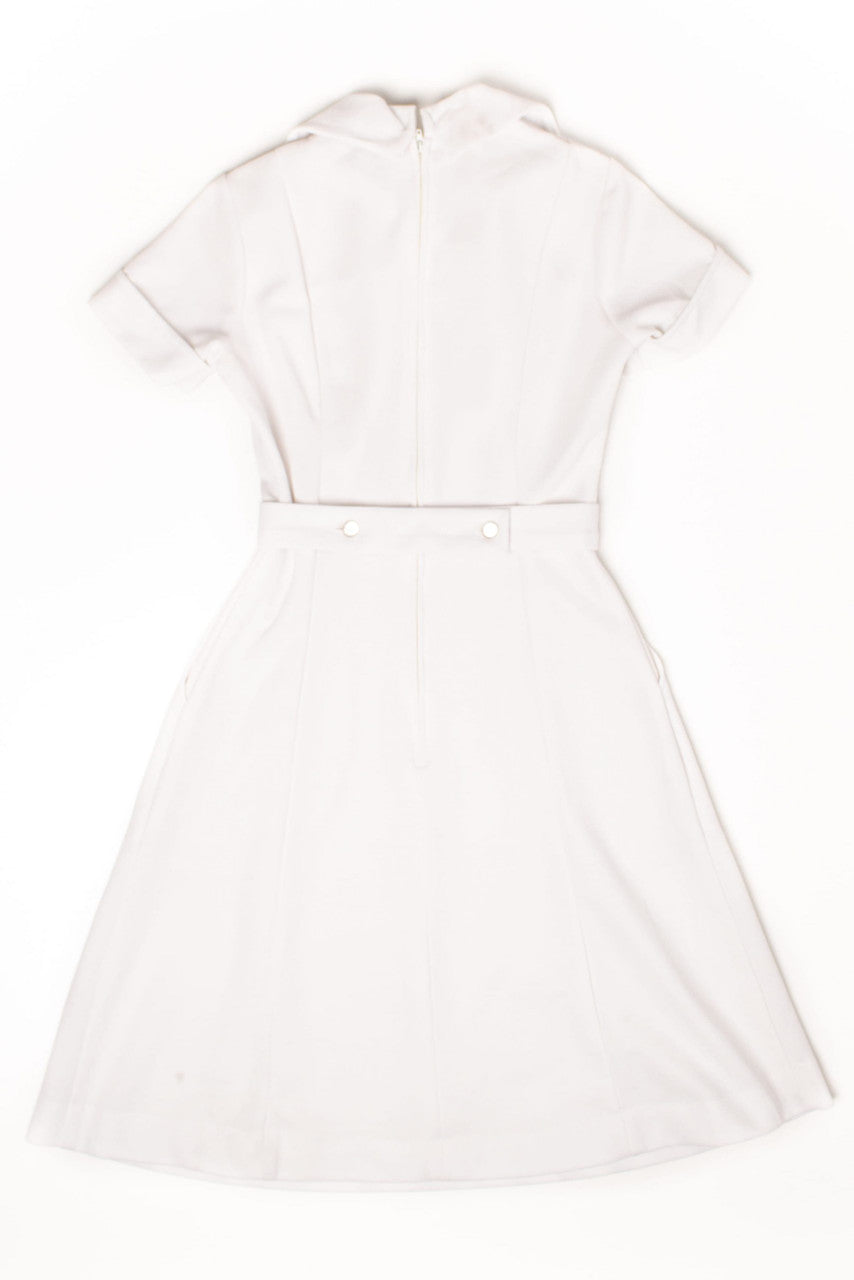 Vintage White Waitress Dress (1980s)