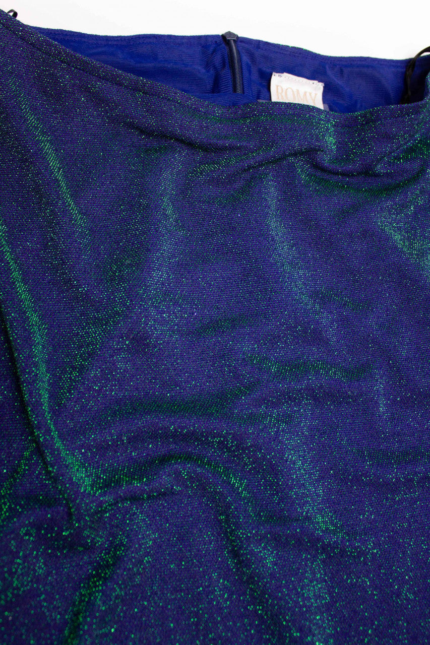 Vintage Blue & Green Shimmer Skirt