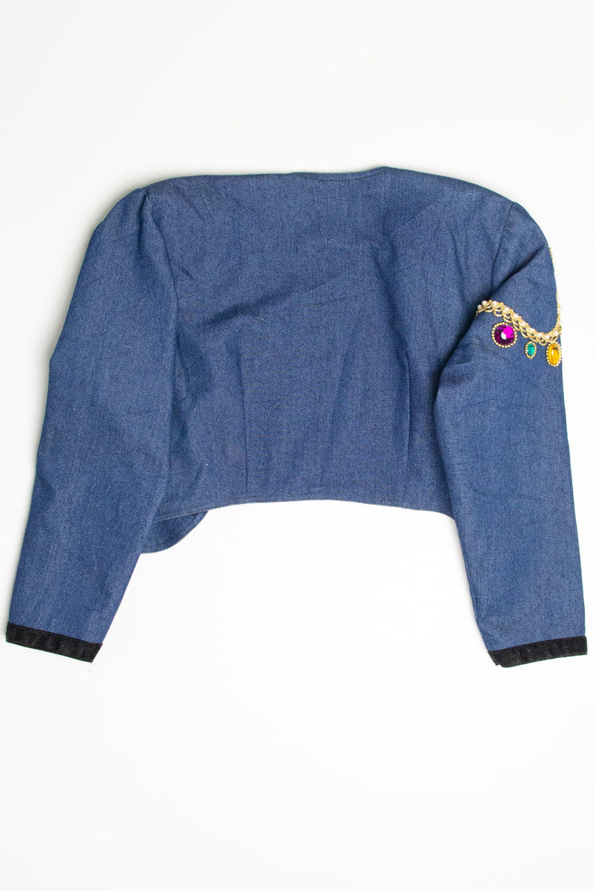 Vintage Jeweled Marcos Denim Dress (sz. 3-4)