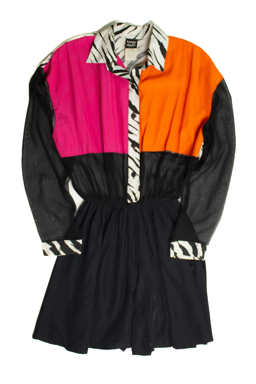 Vintage Zebra Stripe Romper (sz. Medium)
