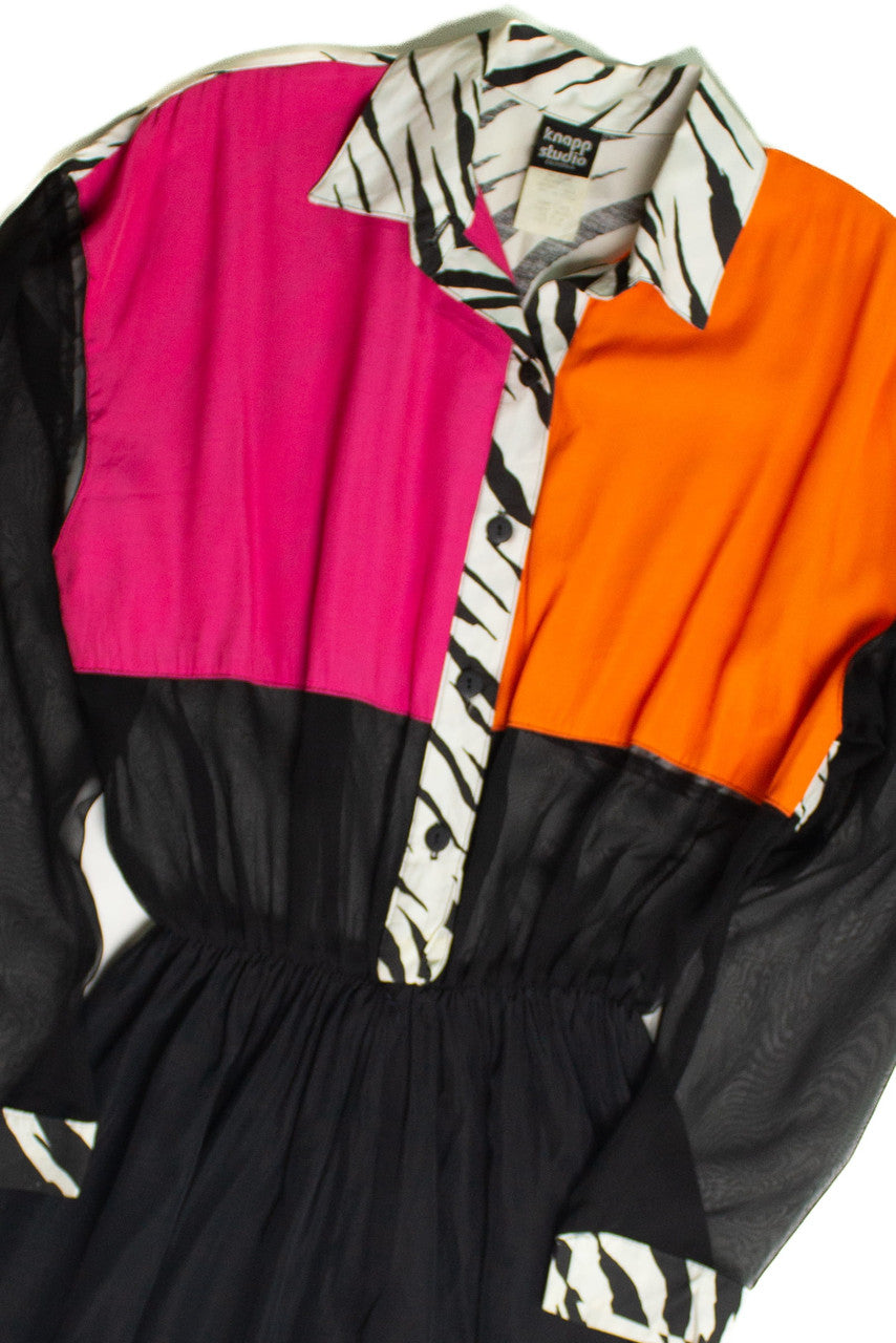 Vintage Zebra Stripe Romper (sz. Medium)