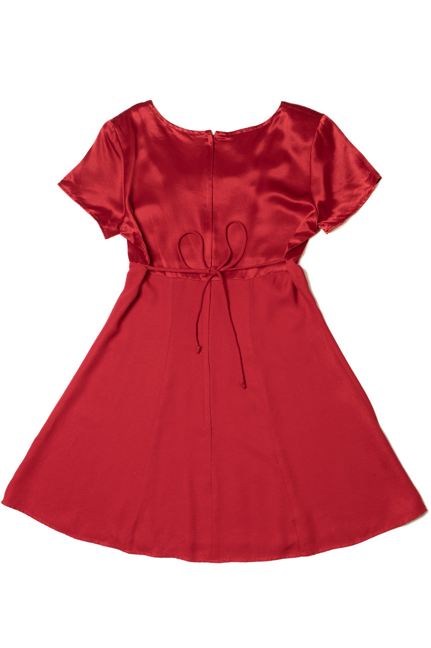 Vintage Cherry Red Babydoll Dress (1990's)