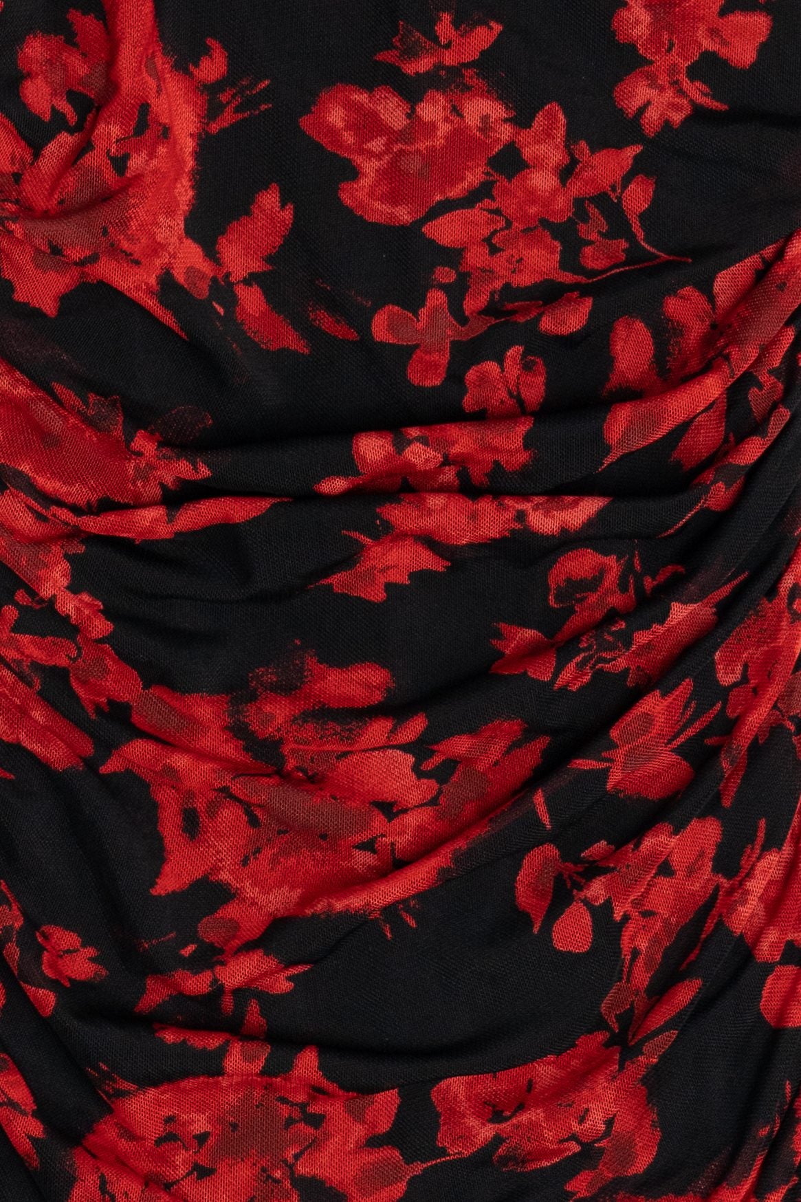 Floral Ruched Bodycon Mini Dress (2020s)