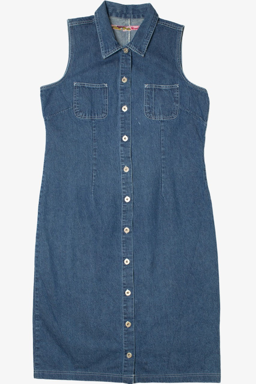 Vintage Button Up Me And You Denim Dress