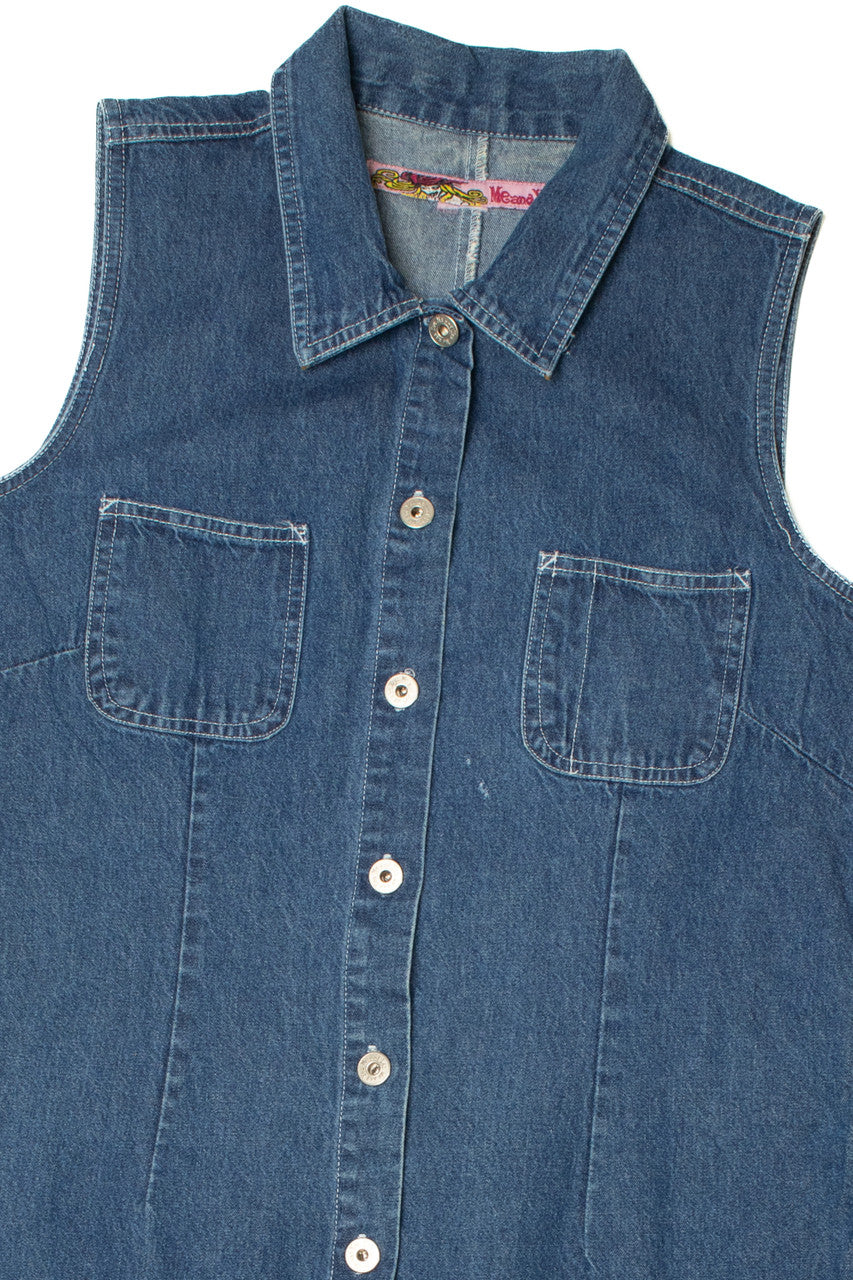 Vintage Button Up Me And You Denim Dress