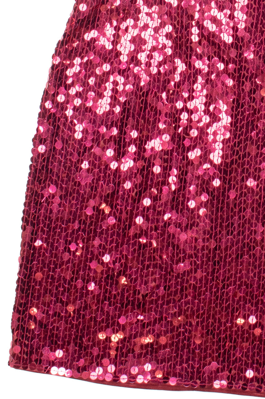 Vintage Lime Nite Sequin Halter Dress (1980s)