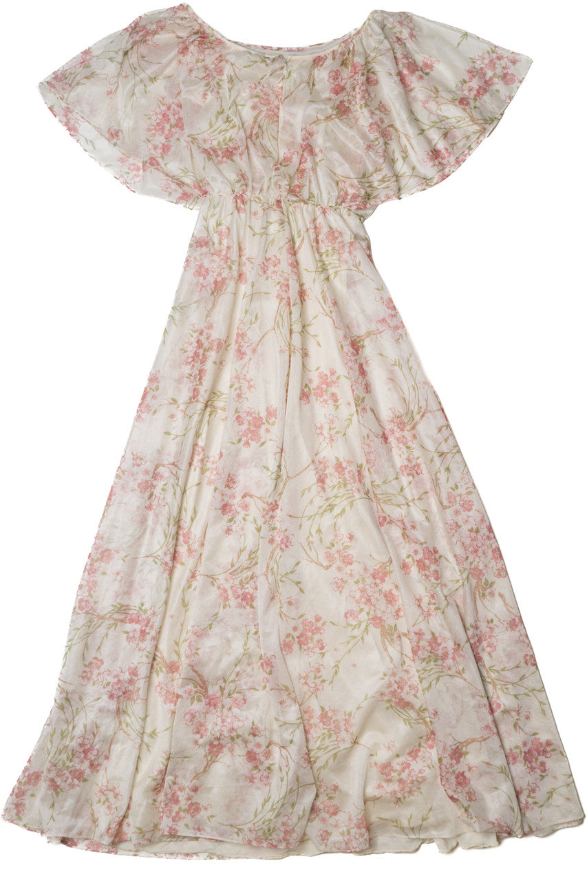 Vintage Prairie Floral Maxi Dress
