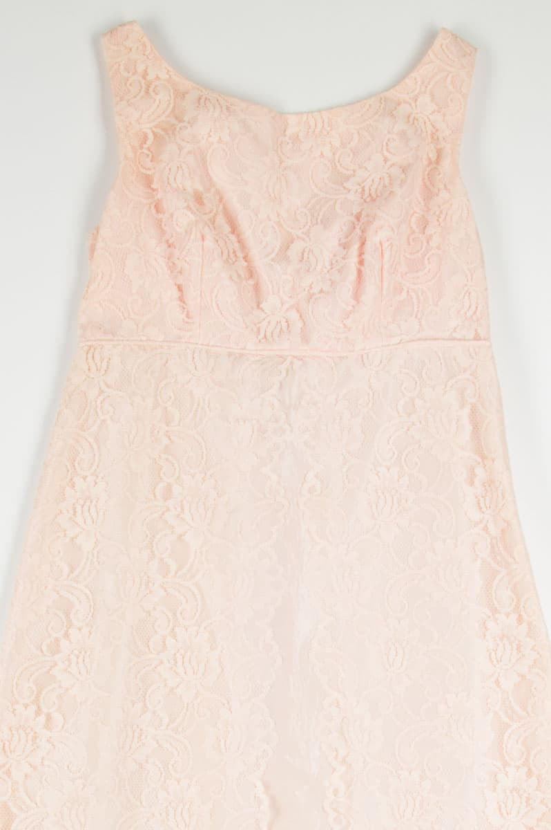 Vintage Lace Peach Empire Waist Dress