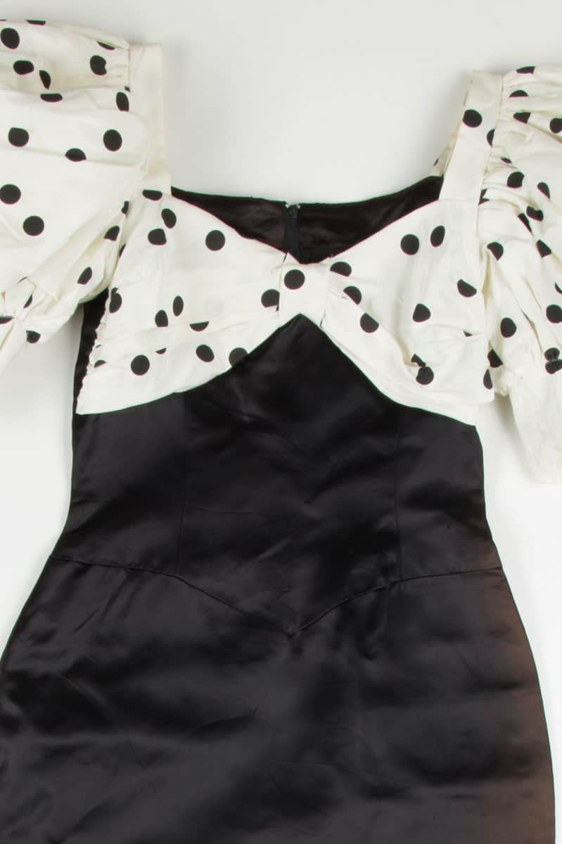 Vintage 80s Polka Dot Top Party Dress