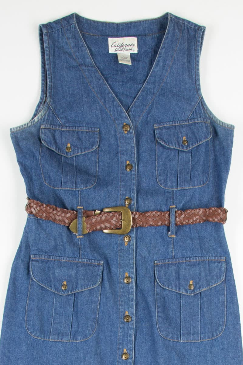Denim Button Front Dress