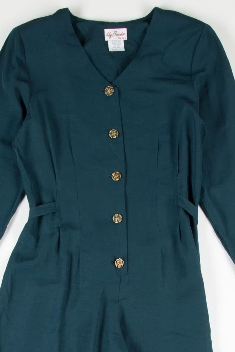 Teal Green Palazzo Leg Jumpsuit