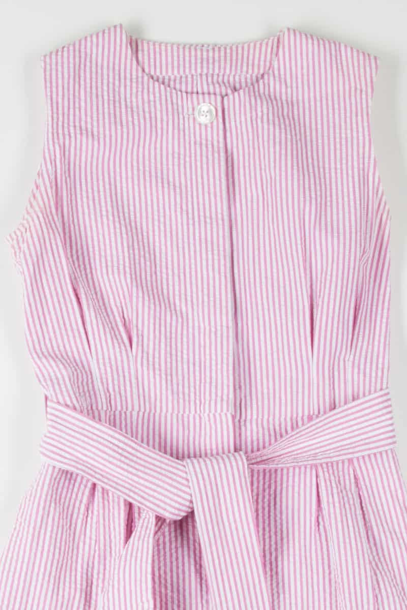 Sunday Stroll Pink Pin Stripe Dress