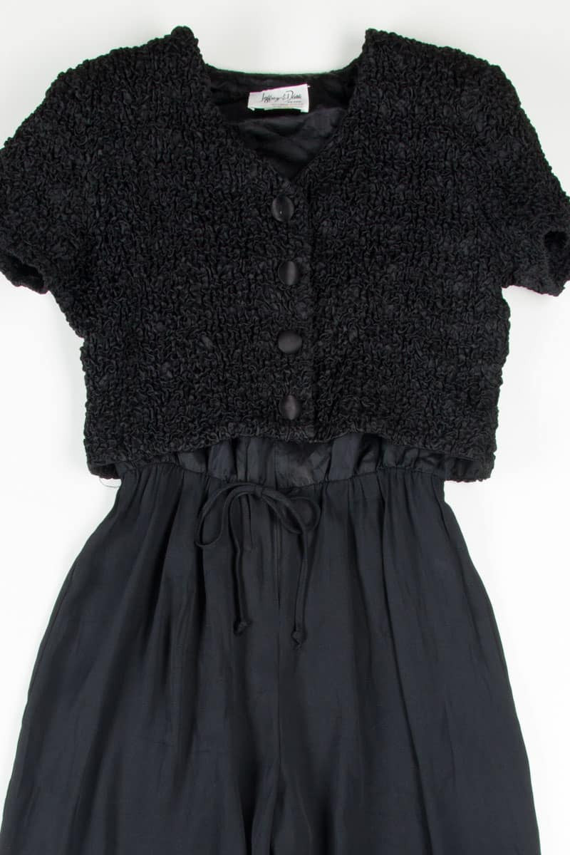 Black Ruched Top Jumpsuit