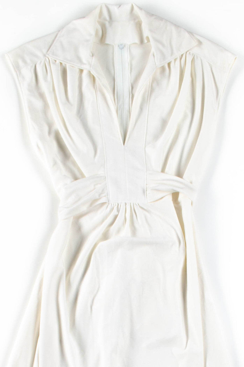 White Sleeveless Maxi Dress