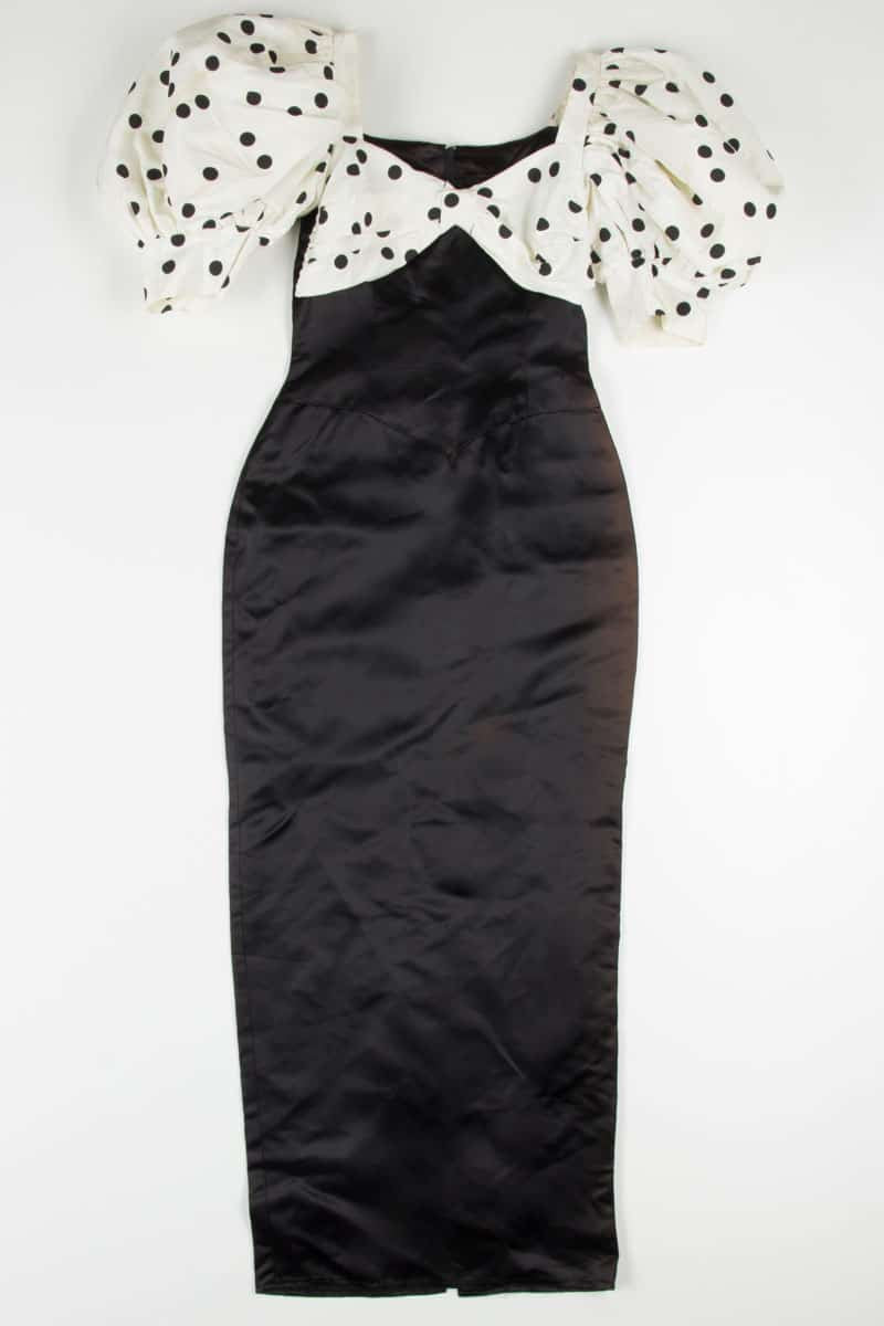 Vintage 80s Polka Dot Top Party Dress