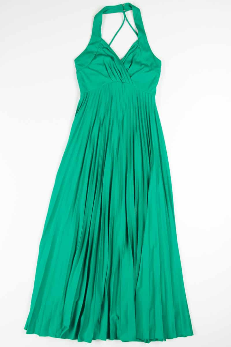 Green Ruffle Formal Dress