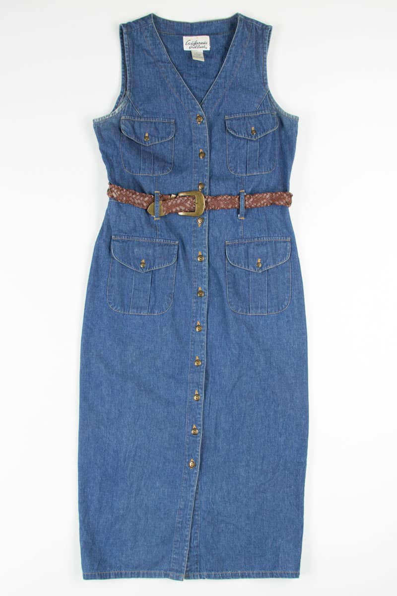 Denim Button Front Dress