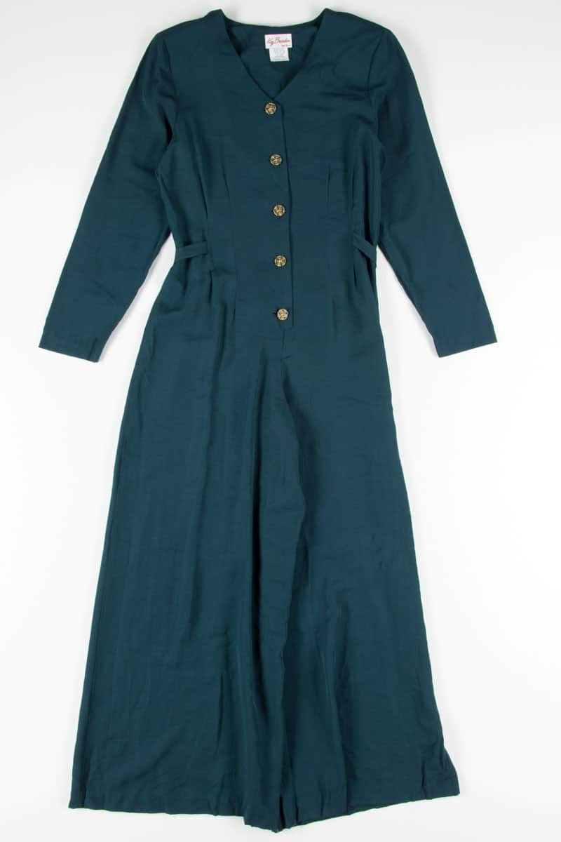 Teal Green Palazzo Leg Jumpsuit
