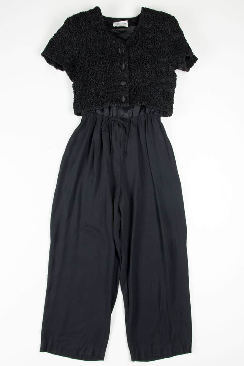 Black Ruched Top Jumpsuit