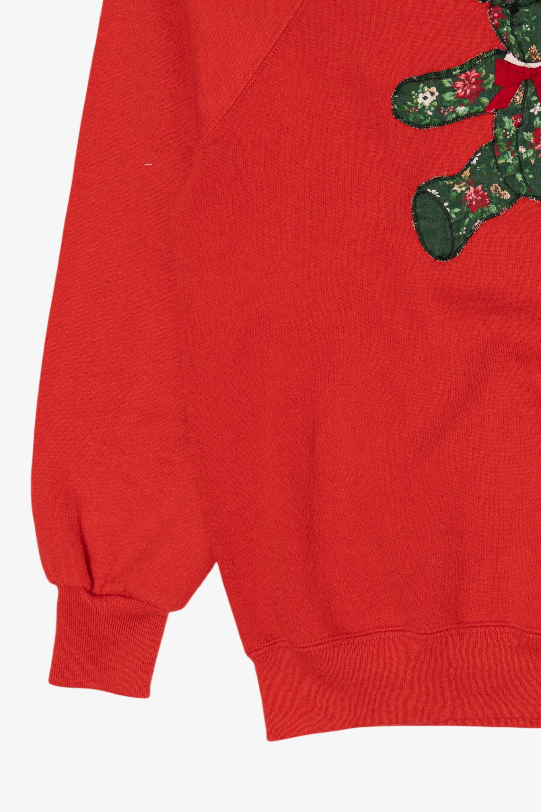 Vintage Embroidered Teddy Bear Raglan Sweatshirt (1990s)