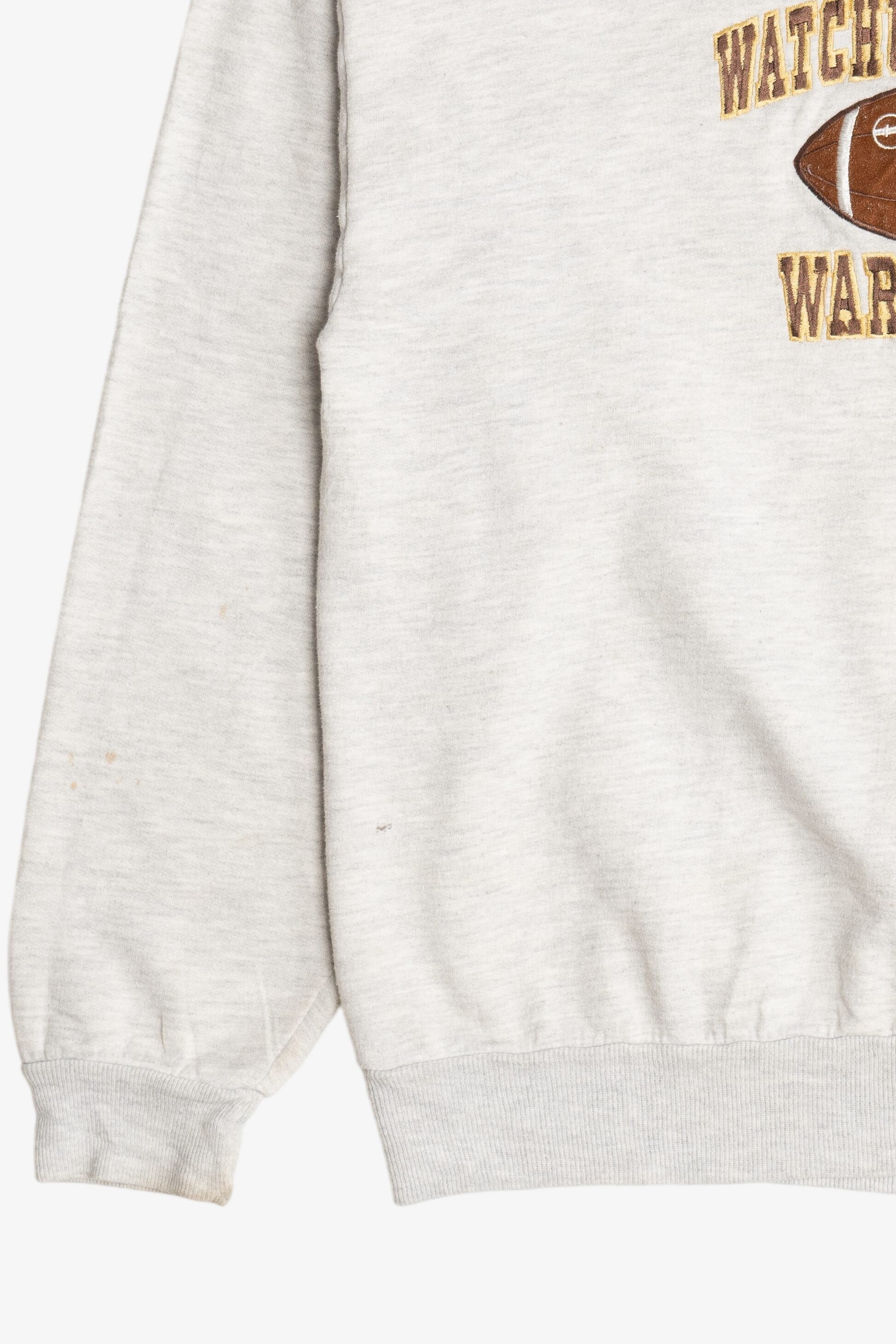 Vintage "Watchung Hills Warriors" Football Embroidered Sweatshirt (1990s)