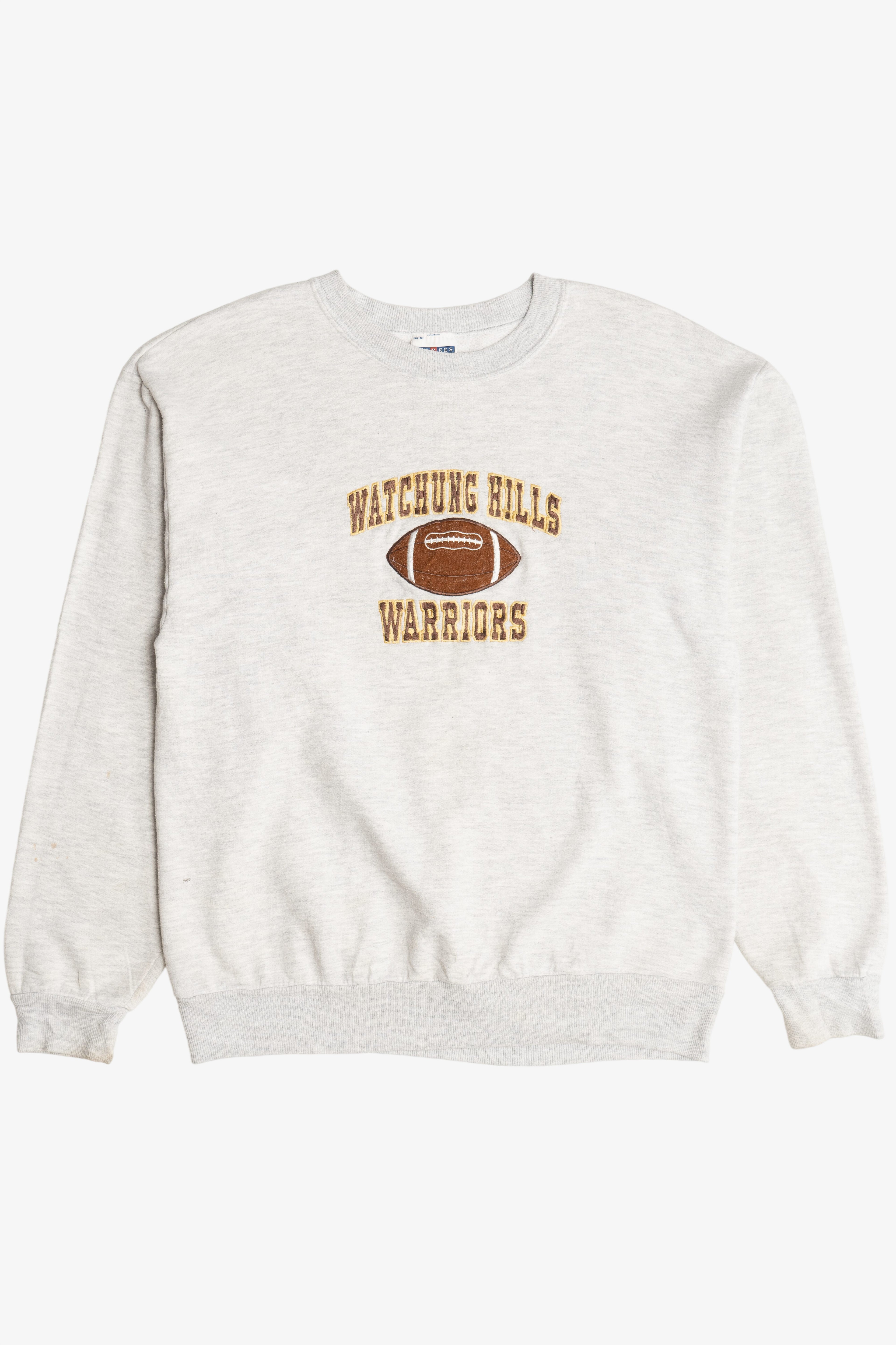 Vintage "Watchung Hills Warriors" Football Embroidered Sweatshirt (1990s)