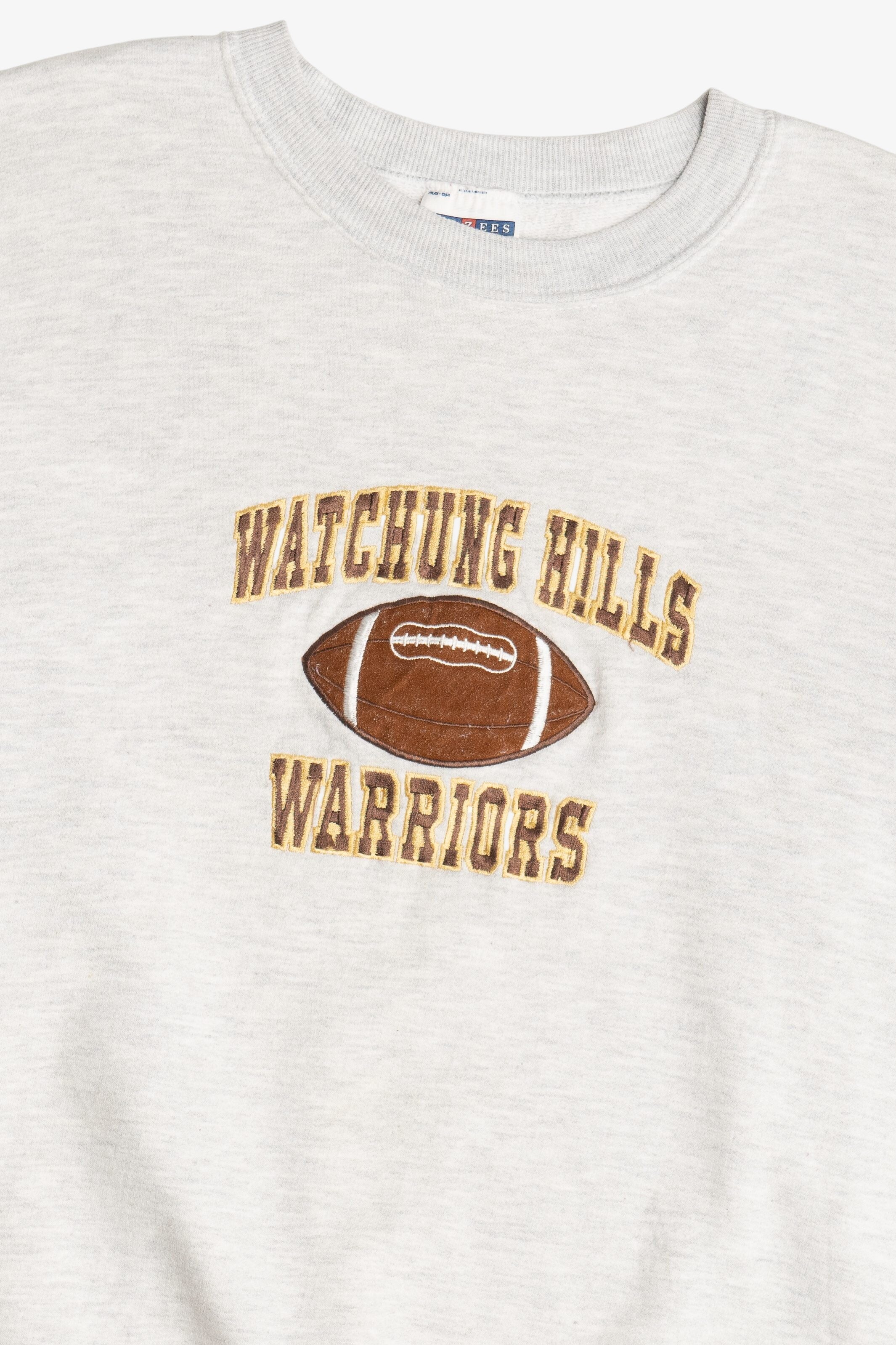 Vintage "Watchung Hills Warriors" Football Embroidered Sweatshirt (1990s)