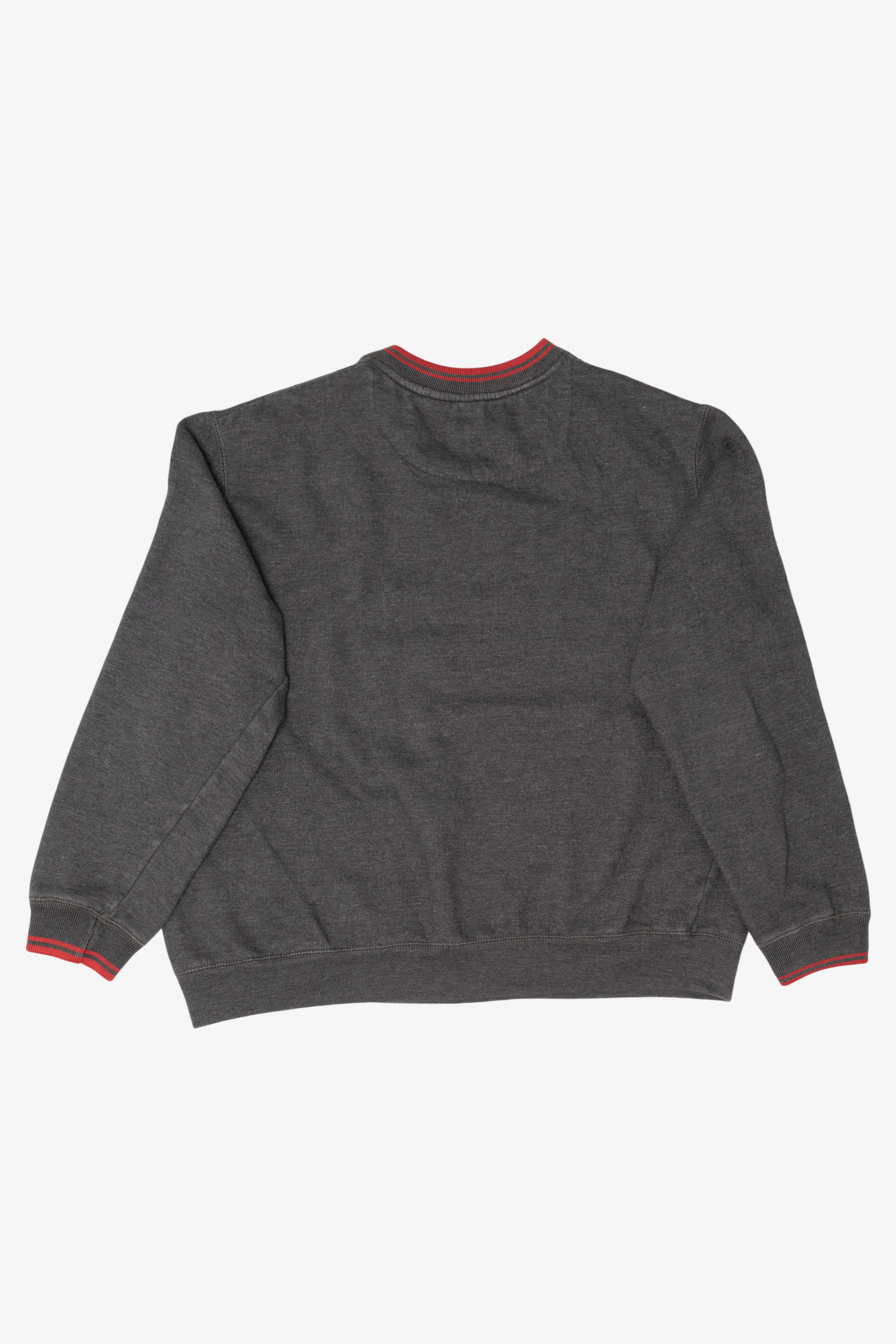 Vintage Dark Gray Embroidered Mickey Disney Sweatshirt (1990s)