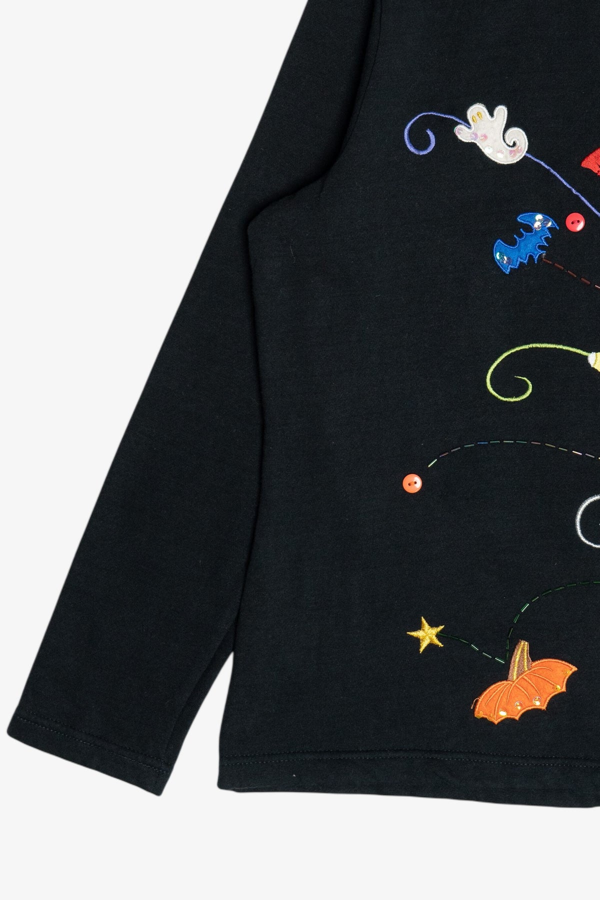 Vintage Exploding Halloween Pumpkin Embroidered Sweatshirt (2000s)