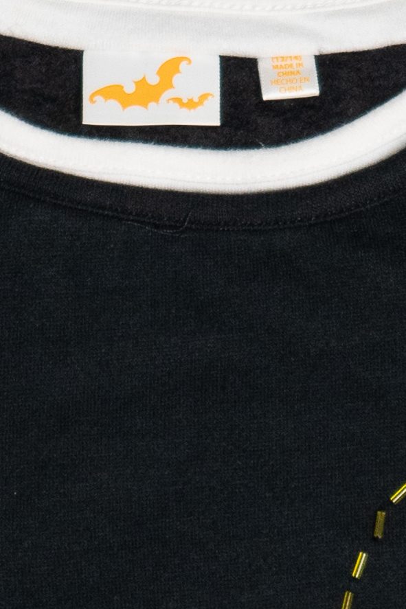 Vintage Exploding Halloween Pumpkin Embroidered Sweatshirt (2000s)