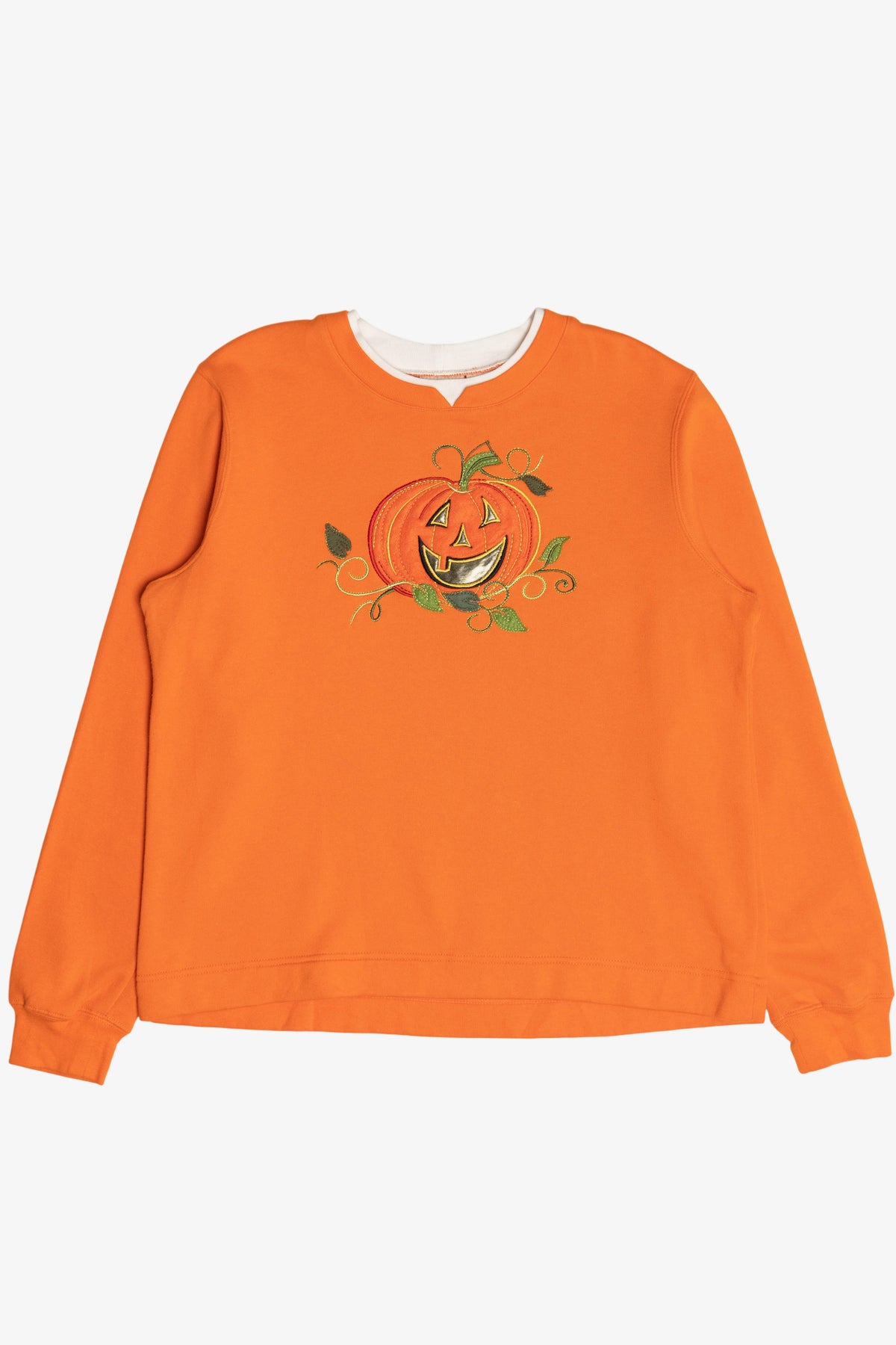 Vintage Halloween Pumpkin Embroidered Sweatshirt (1990s)