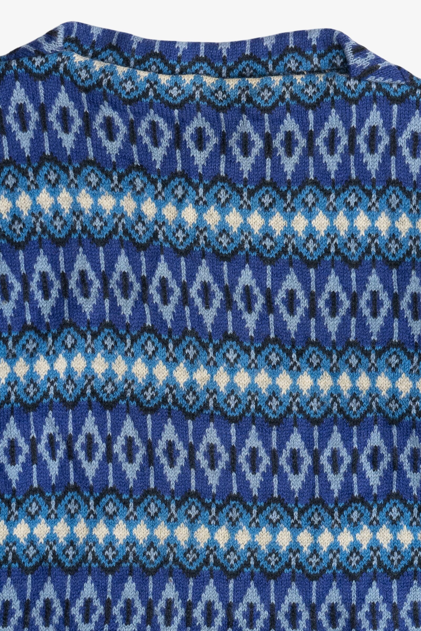 Vintage Square Neckline Fair Isle Sweater (1980s)