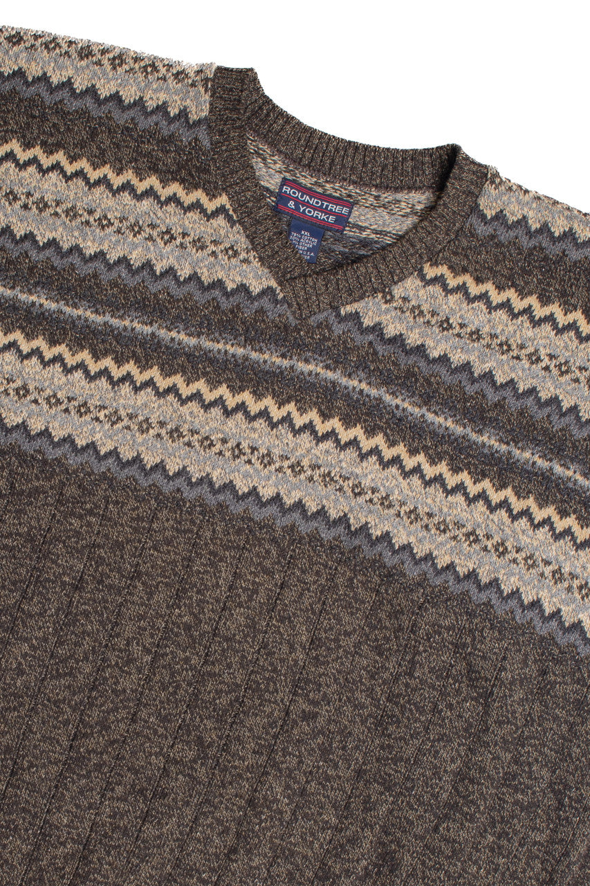 Roundtree & Yorke Fair Isle Sweater 1020