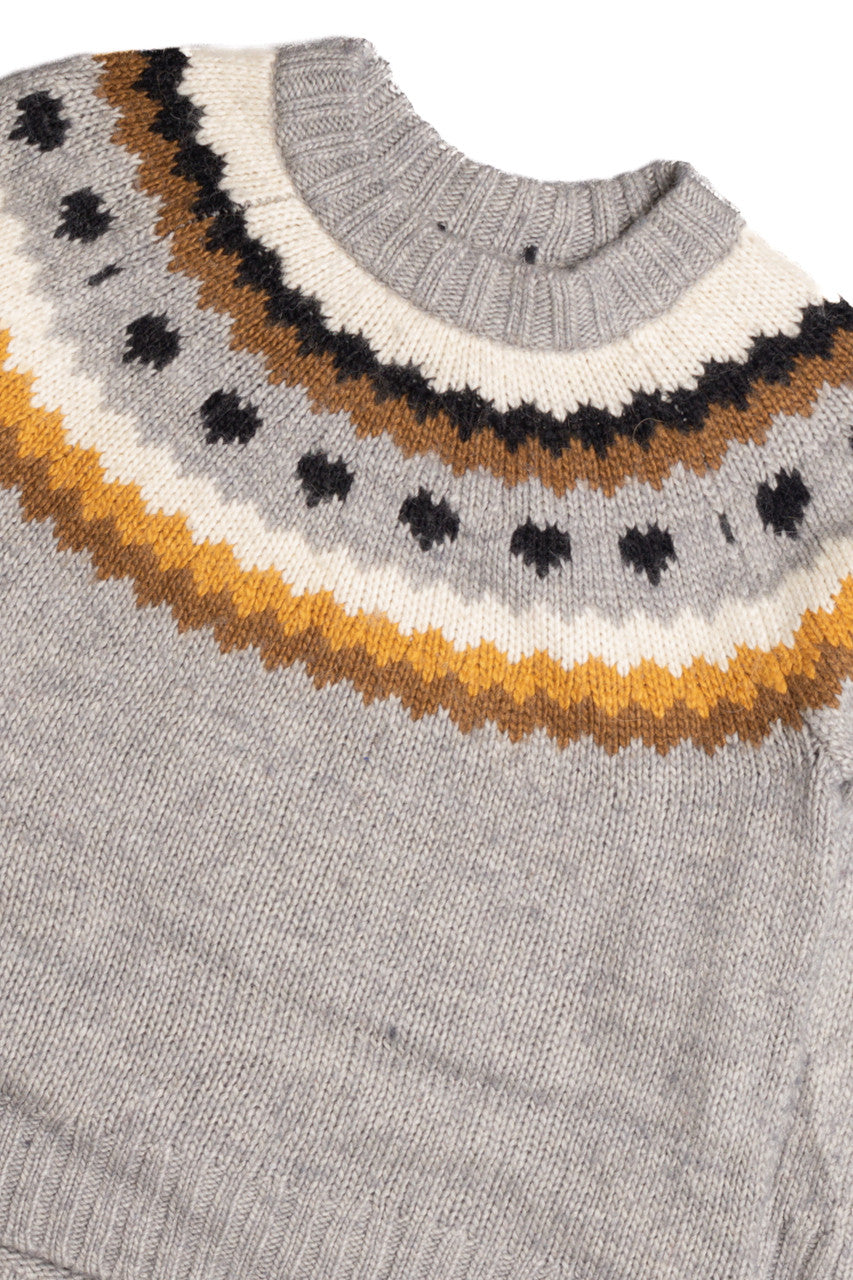 Gray Fair Isle Sweater 1052