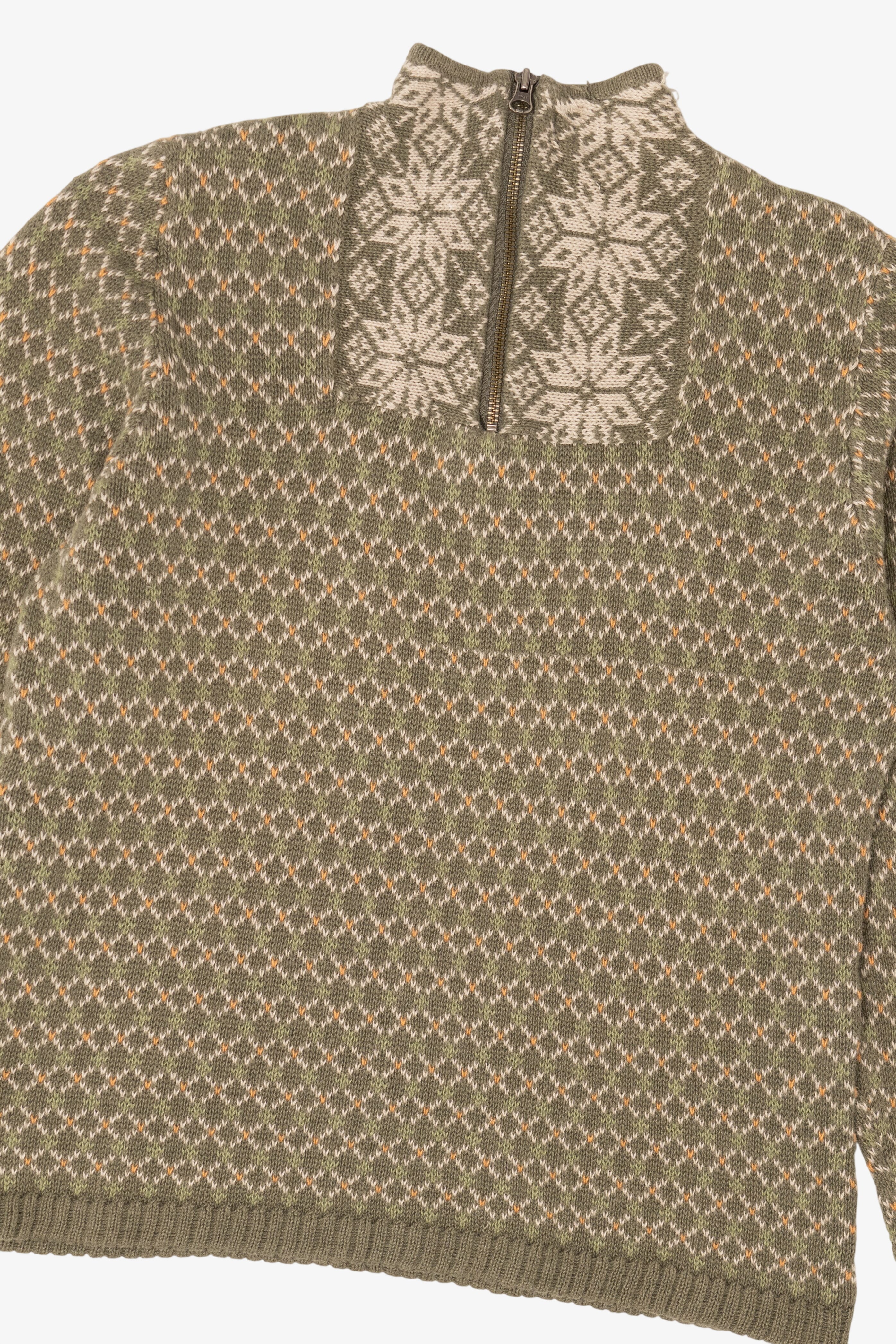 Vintage Fair Isle Woolrich Quarter Zip Sweater (2000s)