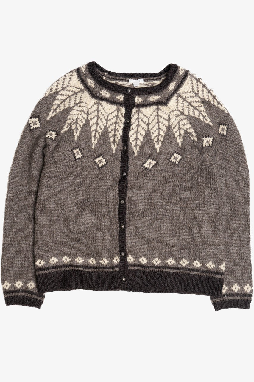 J. Jill Fair Isle Cardigan Sweater 1076