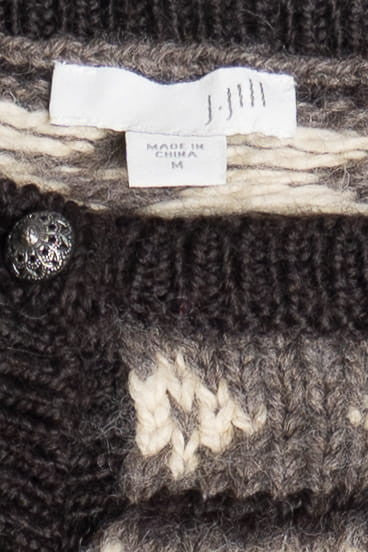 J. Jill Fair Isle Cardigan Sweater 1076