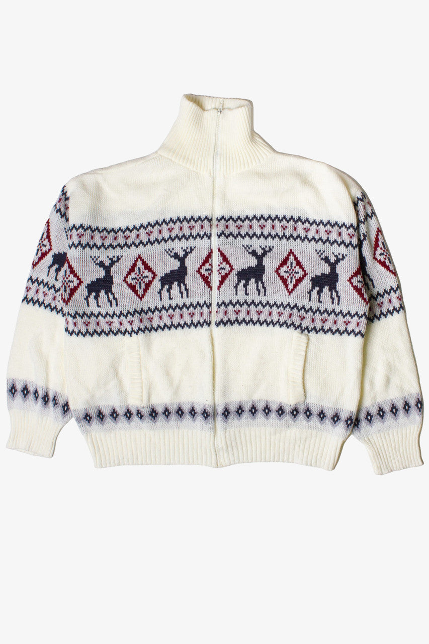 Vintage Blair Zip Up Turtleneck Fair Isle Sweater