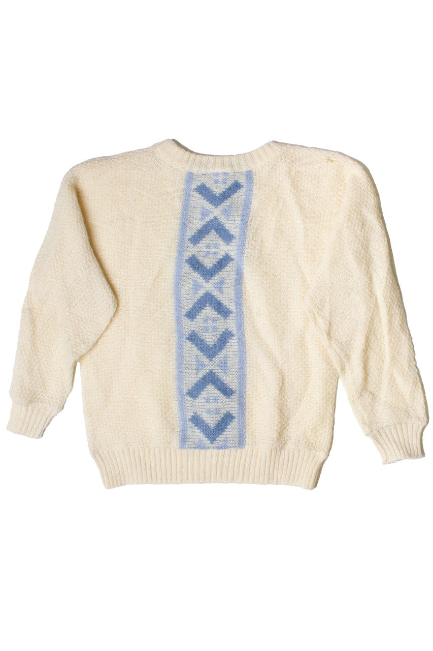 Vintage Batwing Alafoss Icewool Knit Fair Isle Sweater