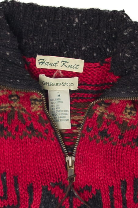 Vintage G.H. Bass & Co. Hand Knit Fair Isle Sweater (1990s)